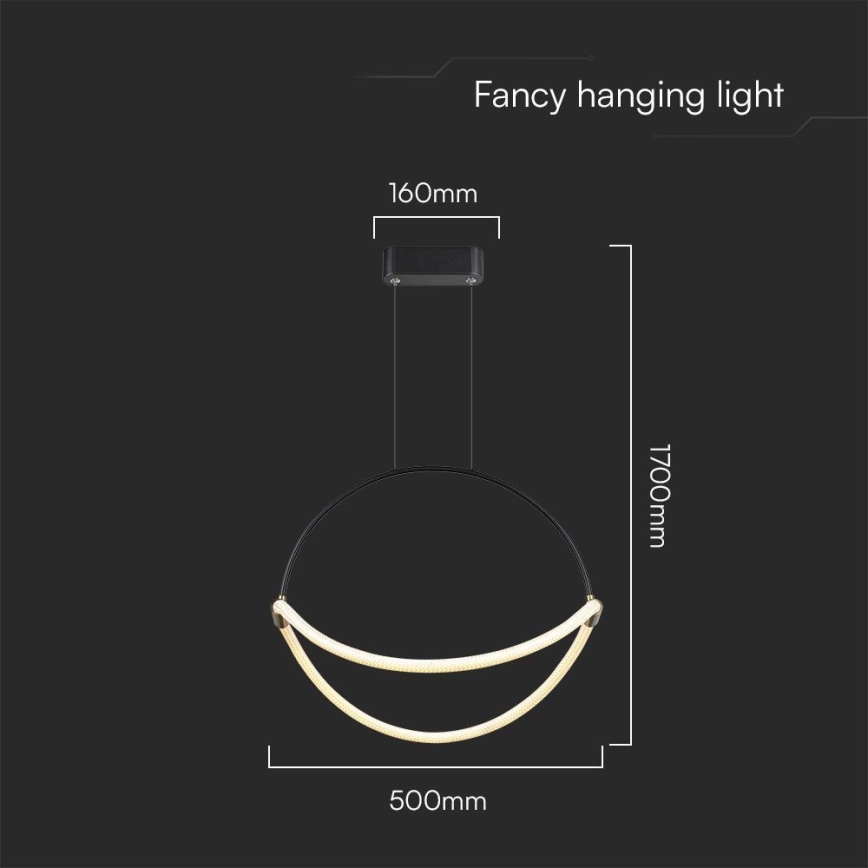 LED Lustr na lanku LED/16W/230V 4000K pr. 50 cm