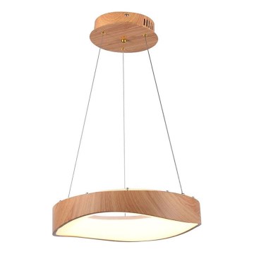 LED Lustr na lanku LED/18W/230V 3000K ø 40 cm hnědá