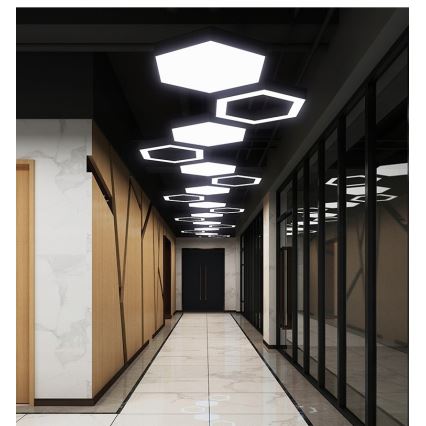 LED Lustr na lanku LED/20W/230V černá