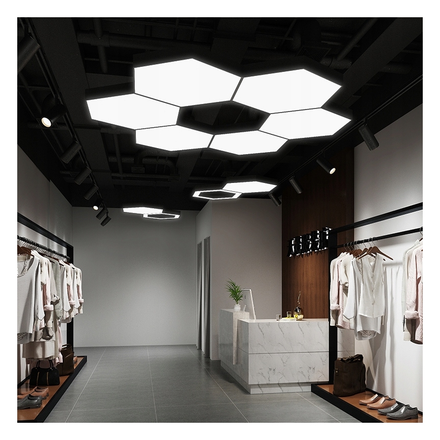 LED Lustr na lanku LED/20W/230V černá