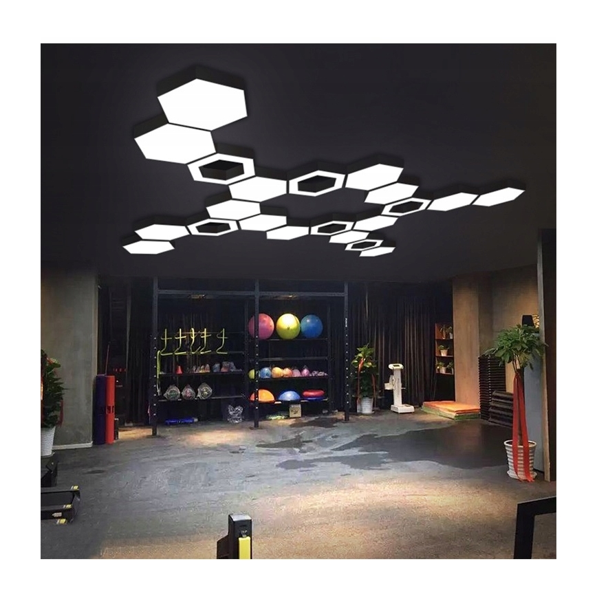 LED Lustr na lanku LED/20W/230V černá