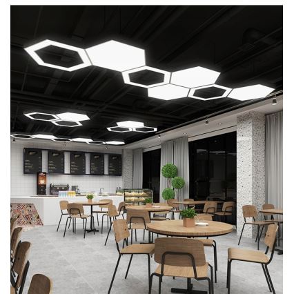 LED Lustr na lanku LED/20W/230V černá