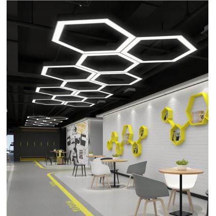 LED Lustr na lanku LED/20W/230V černá