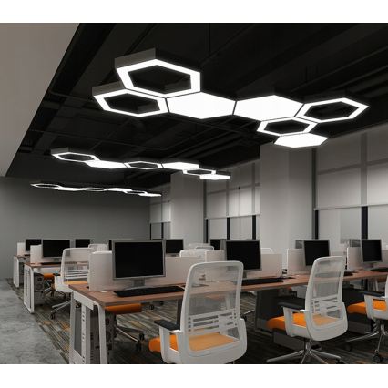 LED Lustr na lanku LED/20W/230V černá