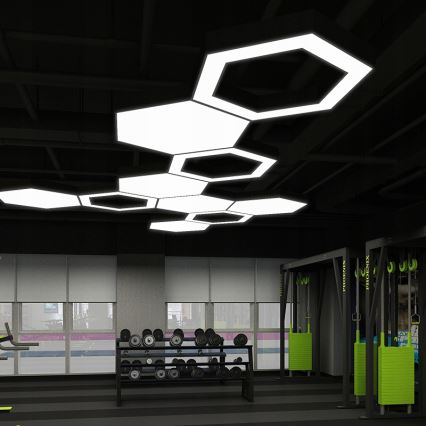 LED Lustr na lanku LED/20W/230V černá