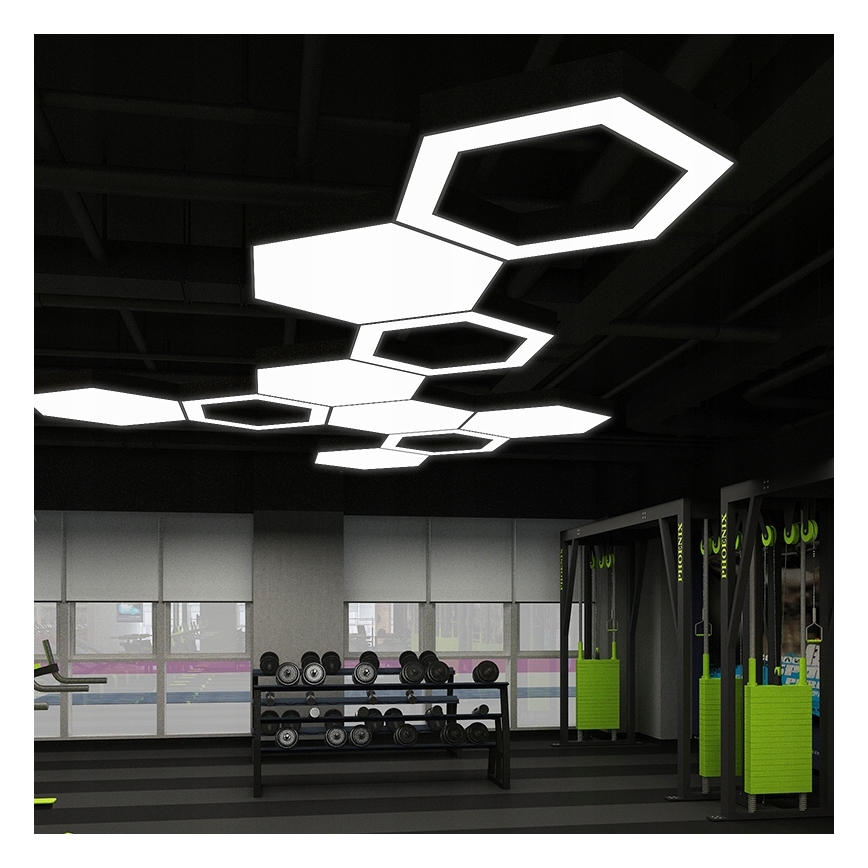 LED Lustr na lanku LED/20W/230V černá