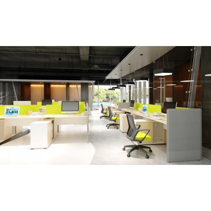 LED Lustr na lanku LED/20W/230V černá