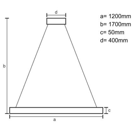 LED Lustr na lanku LED/22W/230V 4000K 120 cm buk/masiv