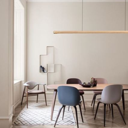 LED Lustr na lanku LED/22W/230V 4000K 120 cm jasan/masiv