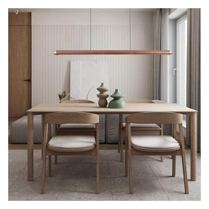 LED Lustr na lanku LED/22W/230V 4000K 120 cm jasan/masiv