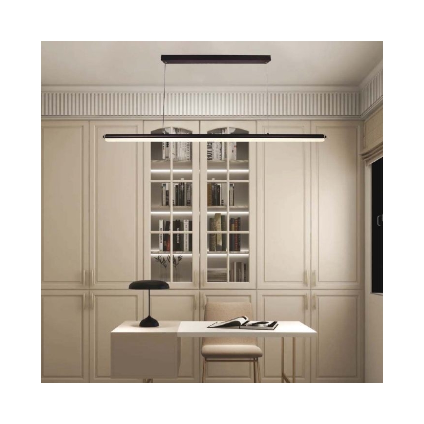 LED Lustr na lanku LED/23W/230V 4000K 120 cm černá