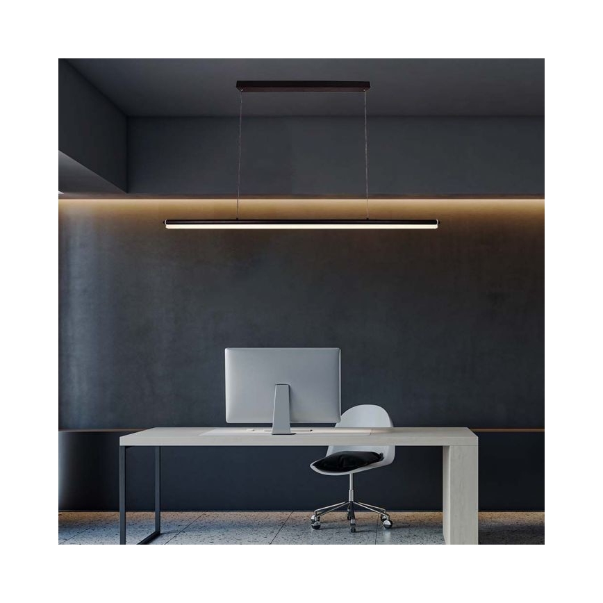 LED Lustr na lanku LED/23W/230V 4000K 120 cm černá