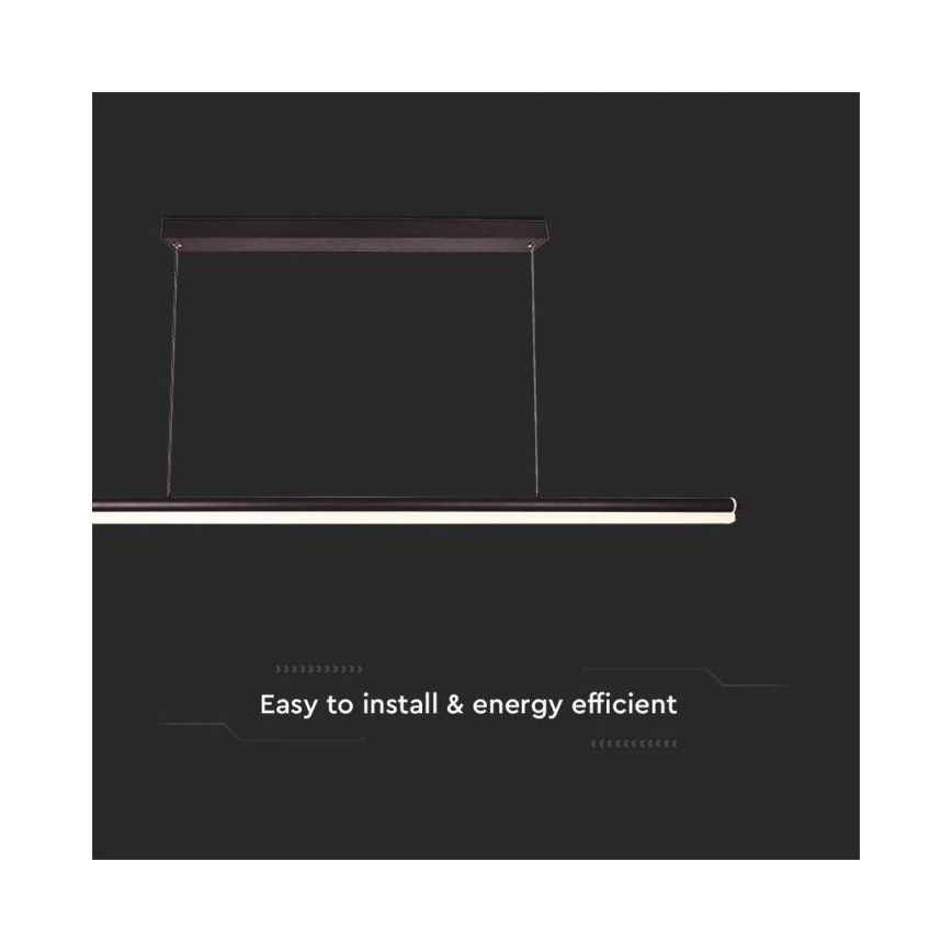 LED Lustr na lanku LED/23W/230V 4000K 120 cm černá