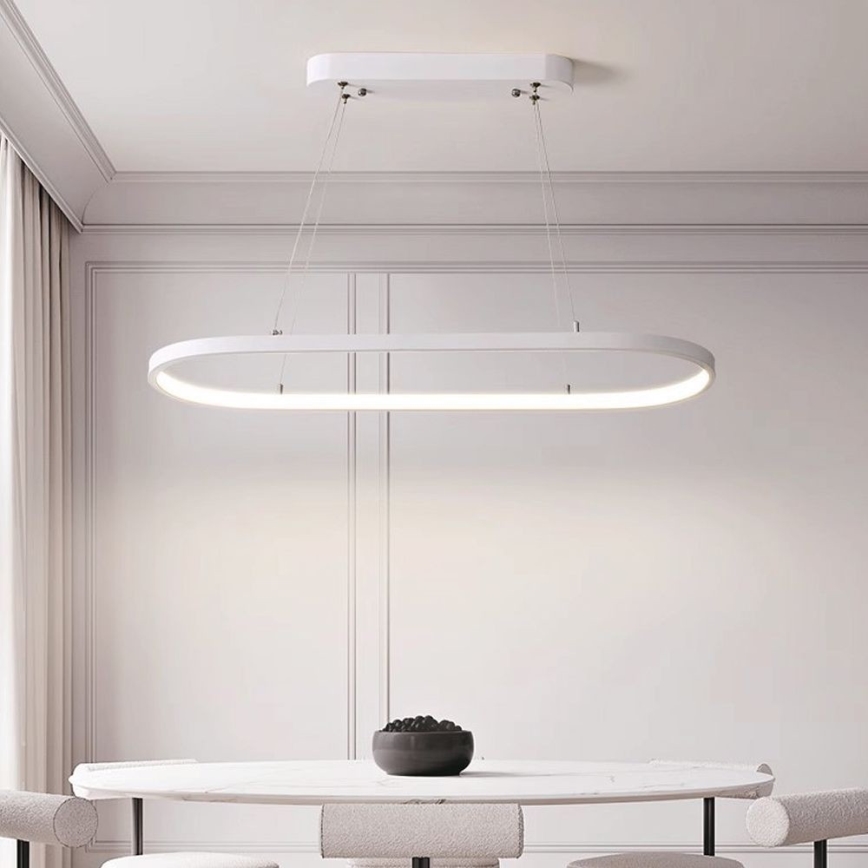LED Lustr na lanku LED/24W/230V 3000K bílá