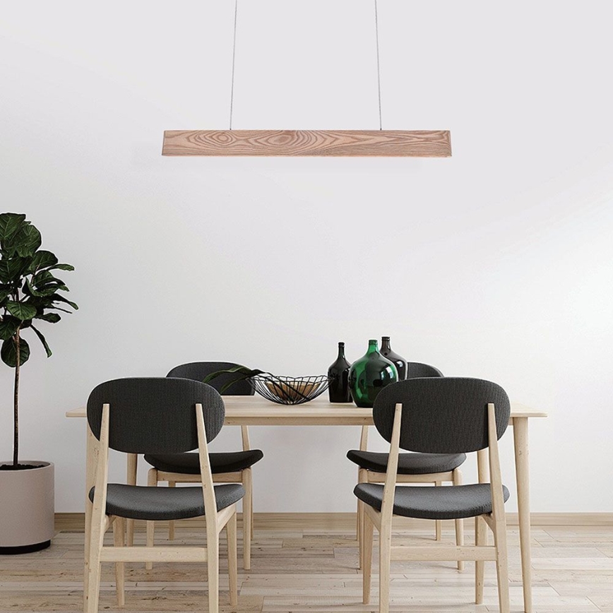 LED Lustr na lanku LED/24W/230V 3000K hnědá