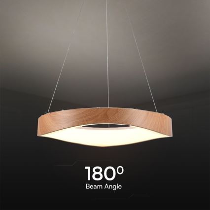 LED Lustr na lanku LED/25W/230V 3000K ø 50 cm hnědá