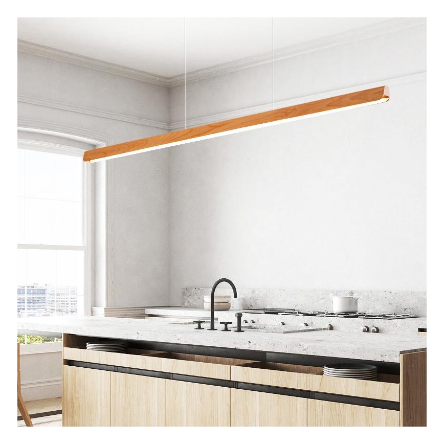 LED Lustr na lanku LED/26W/230V 4000K 150 cm buk/masiv