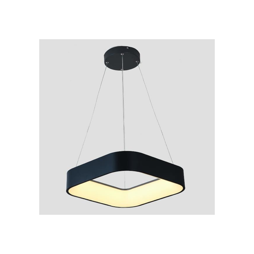 LED Lustr na lanku LED/30W/230V 3000K 45x45 cm černá