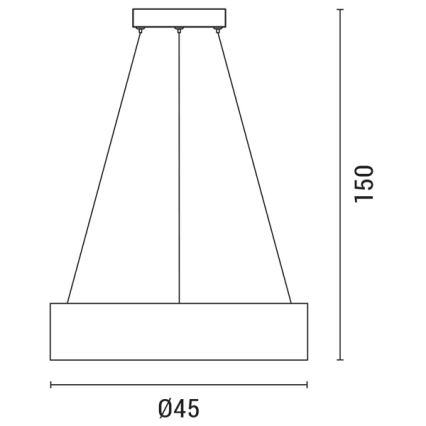 LED Lustr na lanku LED/30W/230V 3000K pr. 45 cm černá/dub