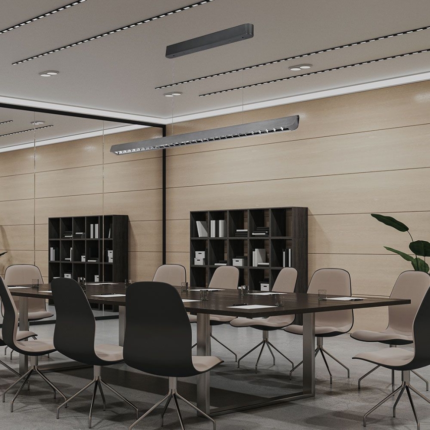 LED Lustr na lanku LED/36W/230V 3000/4000/6400K antracit