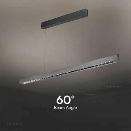 LED Lustr na lanku LED/36W/230V 3000/4000/6400K antracit