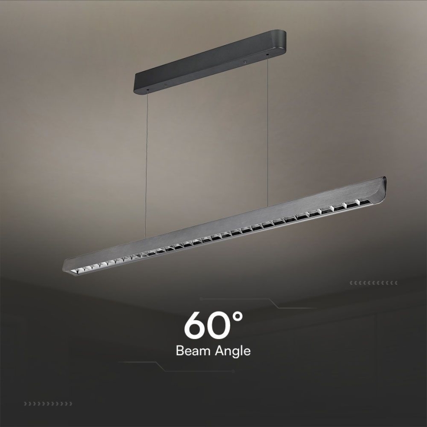 LED Lustr na lanku LED/36W/230V 3000/4000/6400K antracit