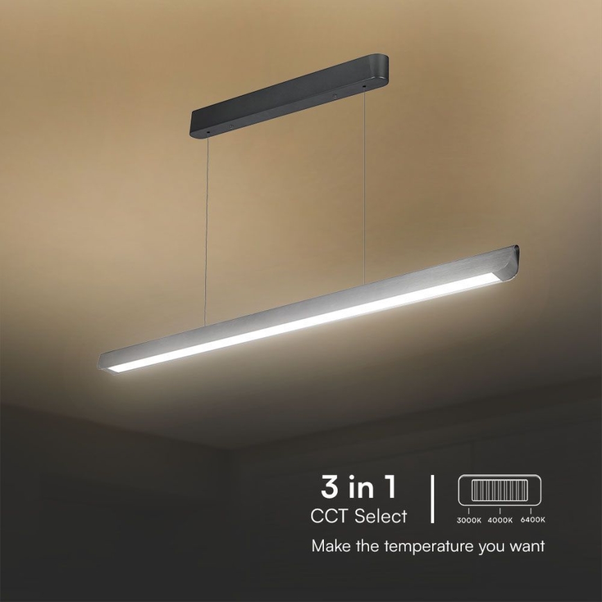 LED Lustr na lanku LED/36W/230V 3000/4000/6400K antracit