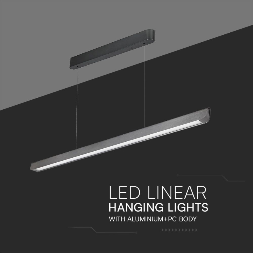 LED Lustr na lanku LED/36W/230V 3000/4000/6400K antracit