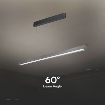 LED Lustr na lanku LED/36W/230V 3000/4000/6400K antracit
