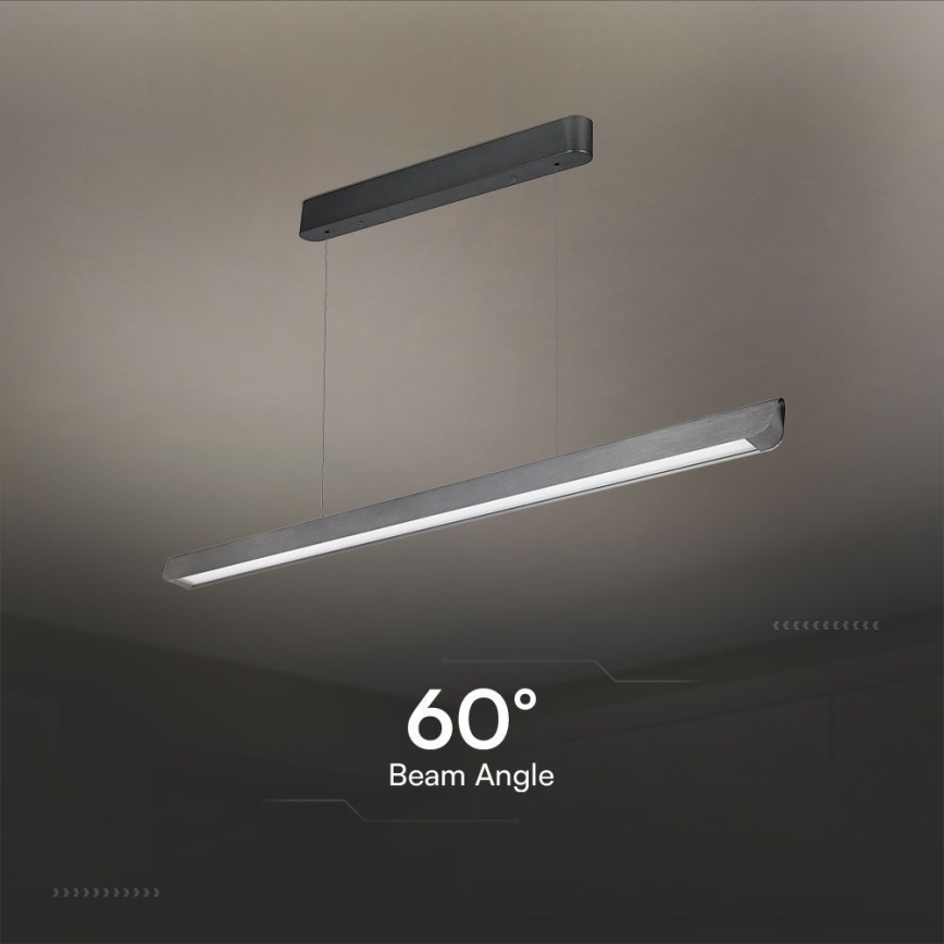 LED Lustr na lanku LED/36W/230V 3000/4000/6400K antracit