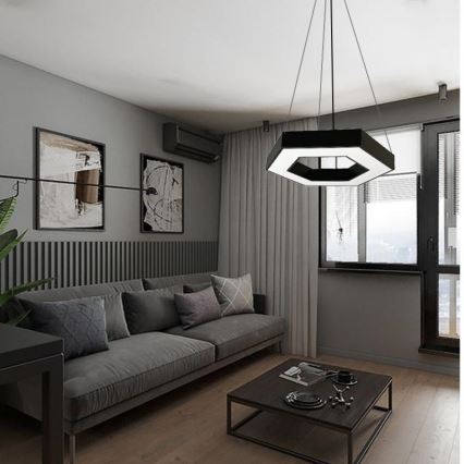 LED Lustr na lanku LED/40W/230V 4000K pr. 80 cm