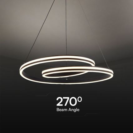 LED Lustr na lanku LED/40W/230V 3000/4000/6400K