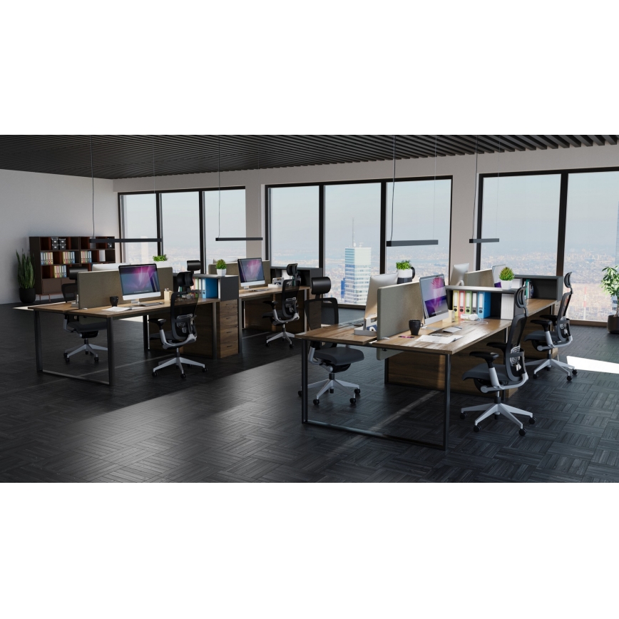 LED Lustr na lanku LED/44W/230V 3000K 120 cm černá