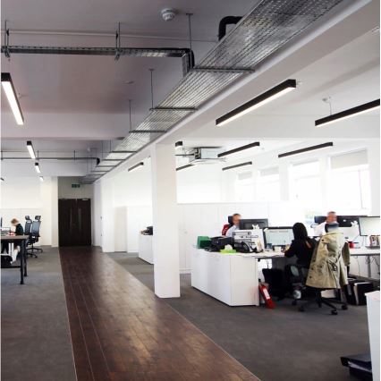 LED Lustr na lanku LED/44W/230V 3000K 120 cm černá