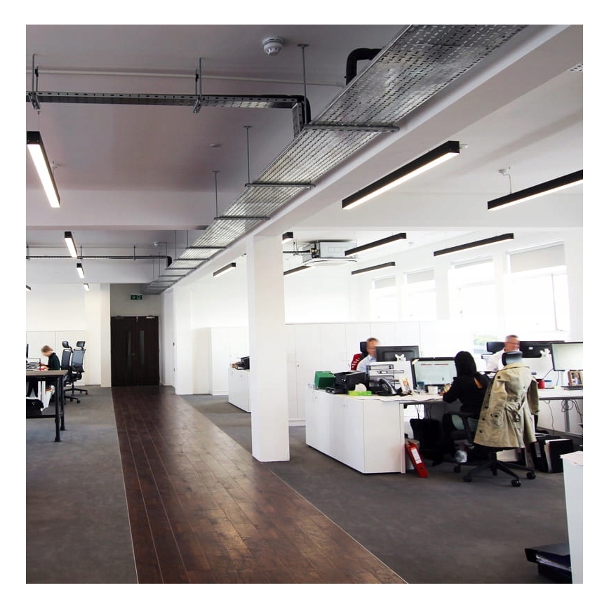 LED Lustr na lanku LED/44W/230V 3000K 120 cm černá