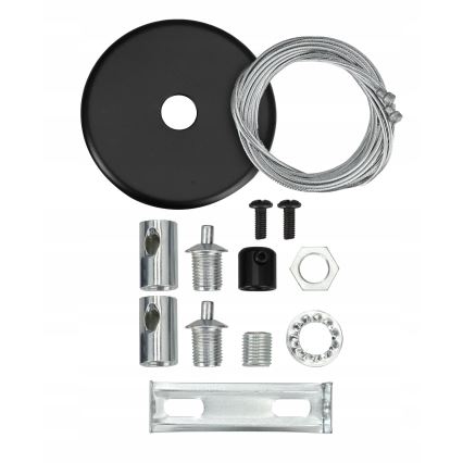 LED Lustr na lanku LED/44W/230V 3000K 120 cm černá