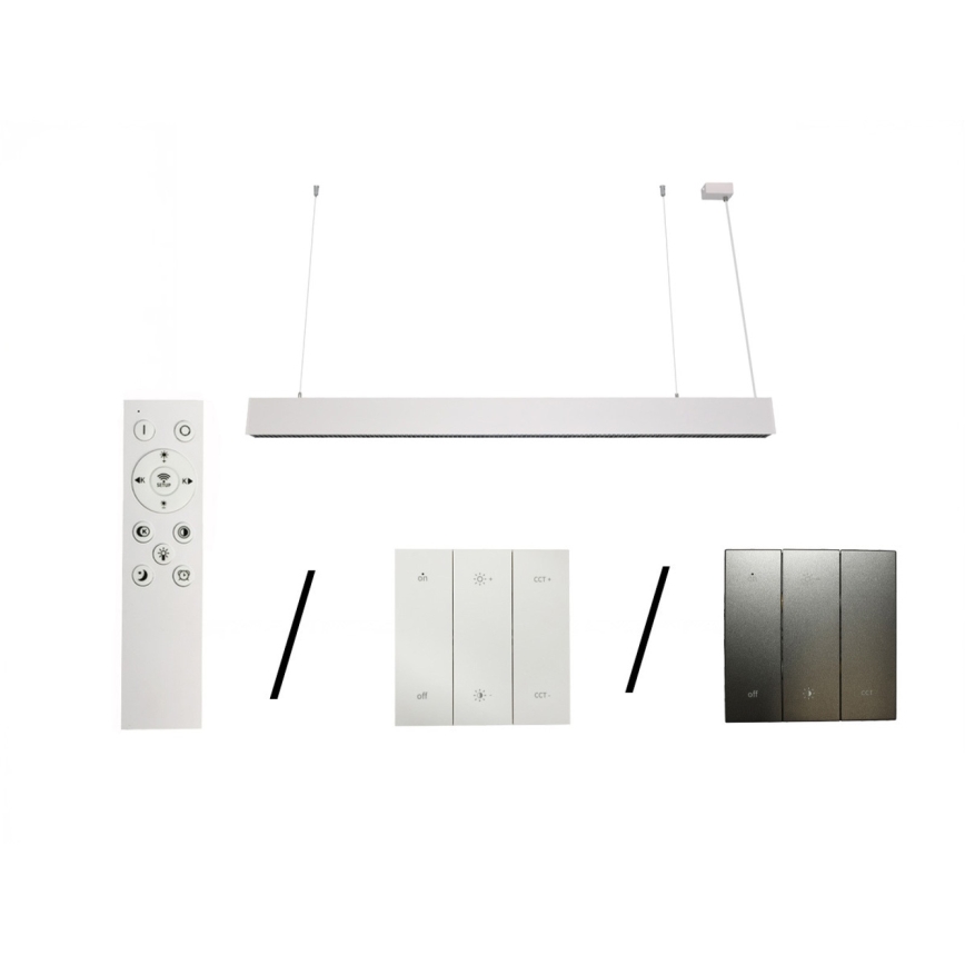 LED Lustr na lanku LED/55W/230V 3000/4000/6500K 120 cm bílá