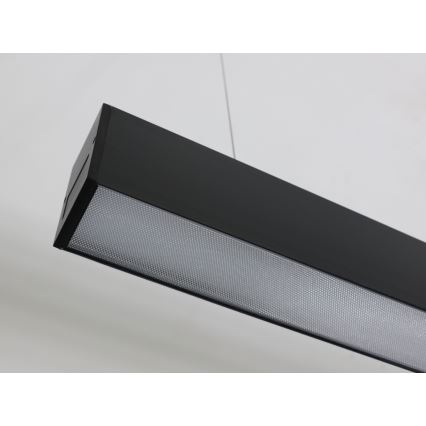 LED Lustr na lanku LED/55W/230V 3000/4000/6500K 120 cm černá