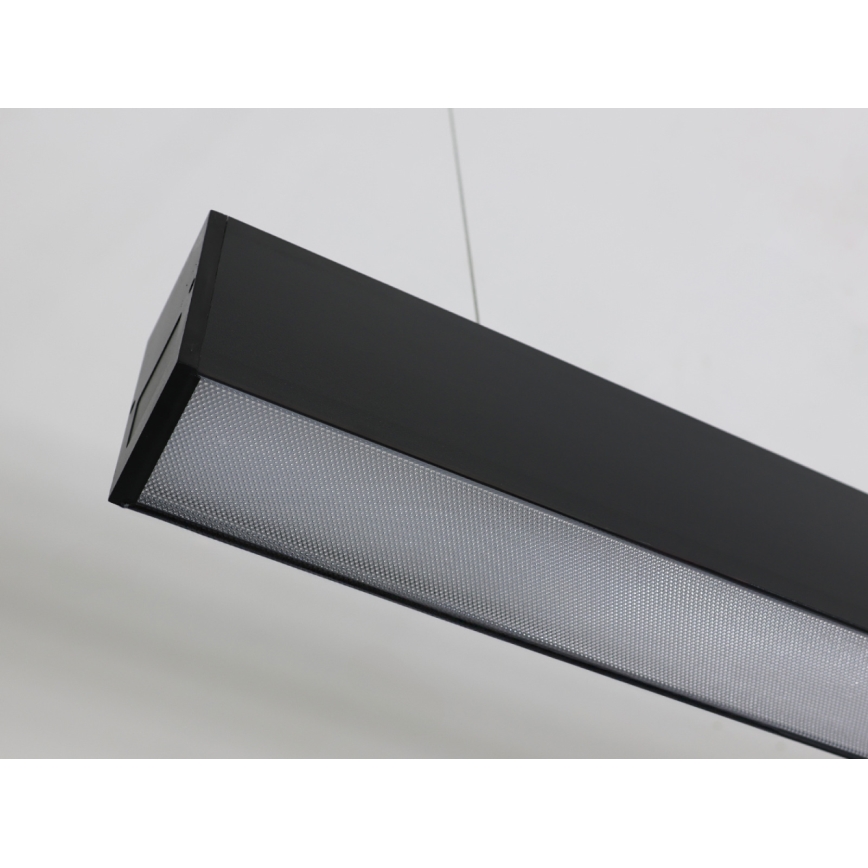 LED Lustr na lanku LED/55W/230V 3000/4000/6500K 120 cm černá