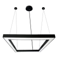 LED Lustr na lanku LED/80W/230V 4000K 120x120 cm černá