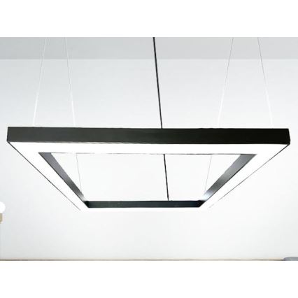 LED Lustr na lanku LED/80W/230V 4000K 120x120 cm černá