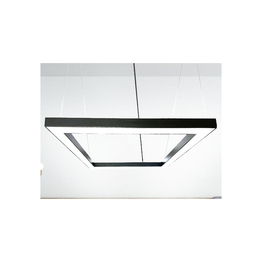 LED Lustr na lanku LED/80W/230V 4000K 120x120 cm černá