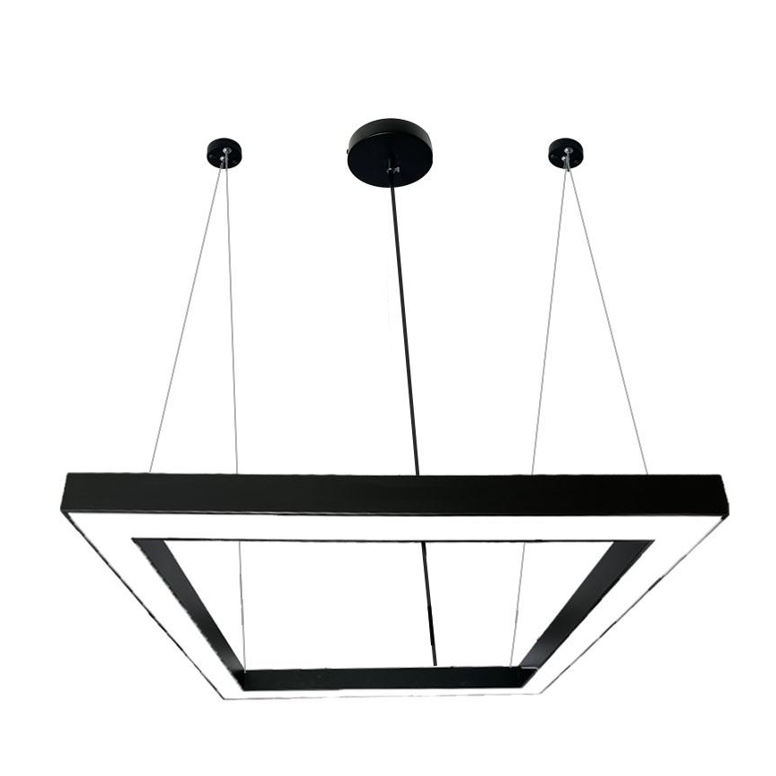LED Lustr na lanku LED/80W/230V 4000K 120x120 cm černá