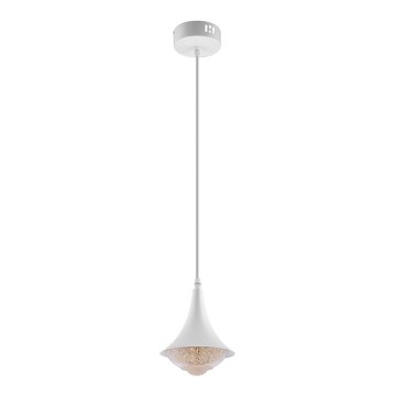 LED Lustr na lanku LED/9W/230V pr. 14 cm bílá