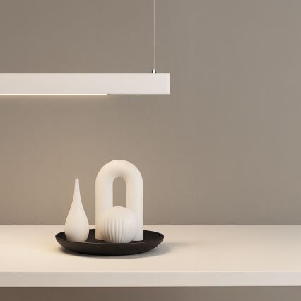 LED Lustr na lanku LINEA LED/36W/230V 3000/4000/5700K CRI 90 bílá