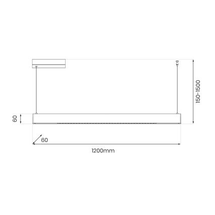LED Lustr na lanku LINEA LED/36W/230V 3000/4000/5700K CRI 90 bílá