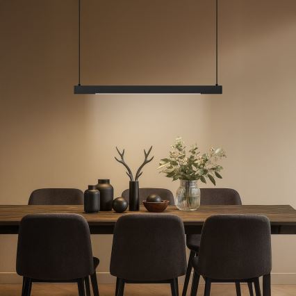 LED Lustr na lanku LINEA LED/36W/230V 3000/4000/5700K CRI 90 černá
