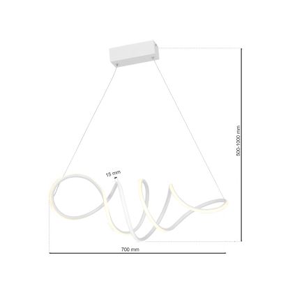 LED Lustr na lanku LOCA LED/50W/230V