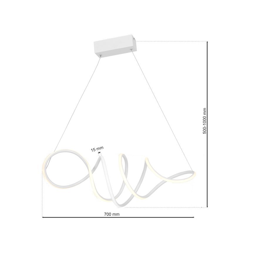 LED Lustr na lanku LOCA LED/50W/230V