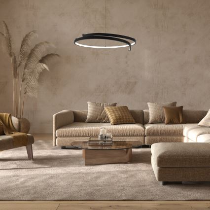 LED Lustr na lanku LORENZO LED/35W/230V černá